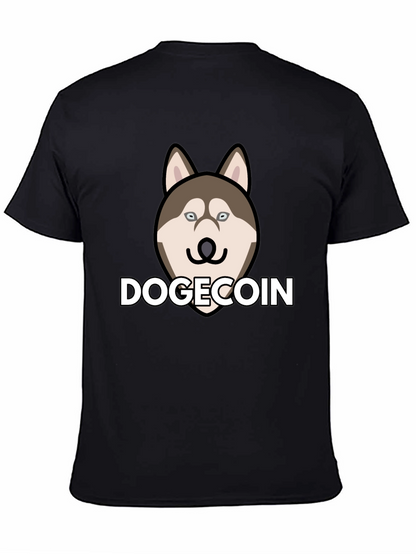 Dogecoin Husky Black T-Shirt - Crypto Fashion