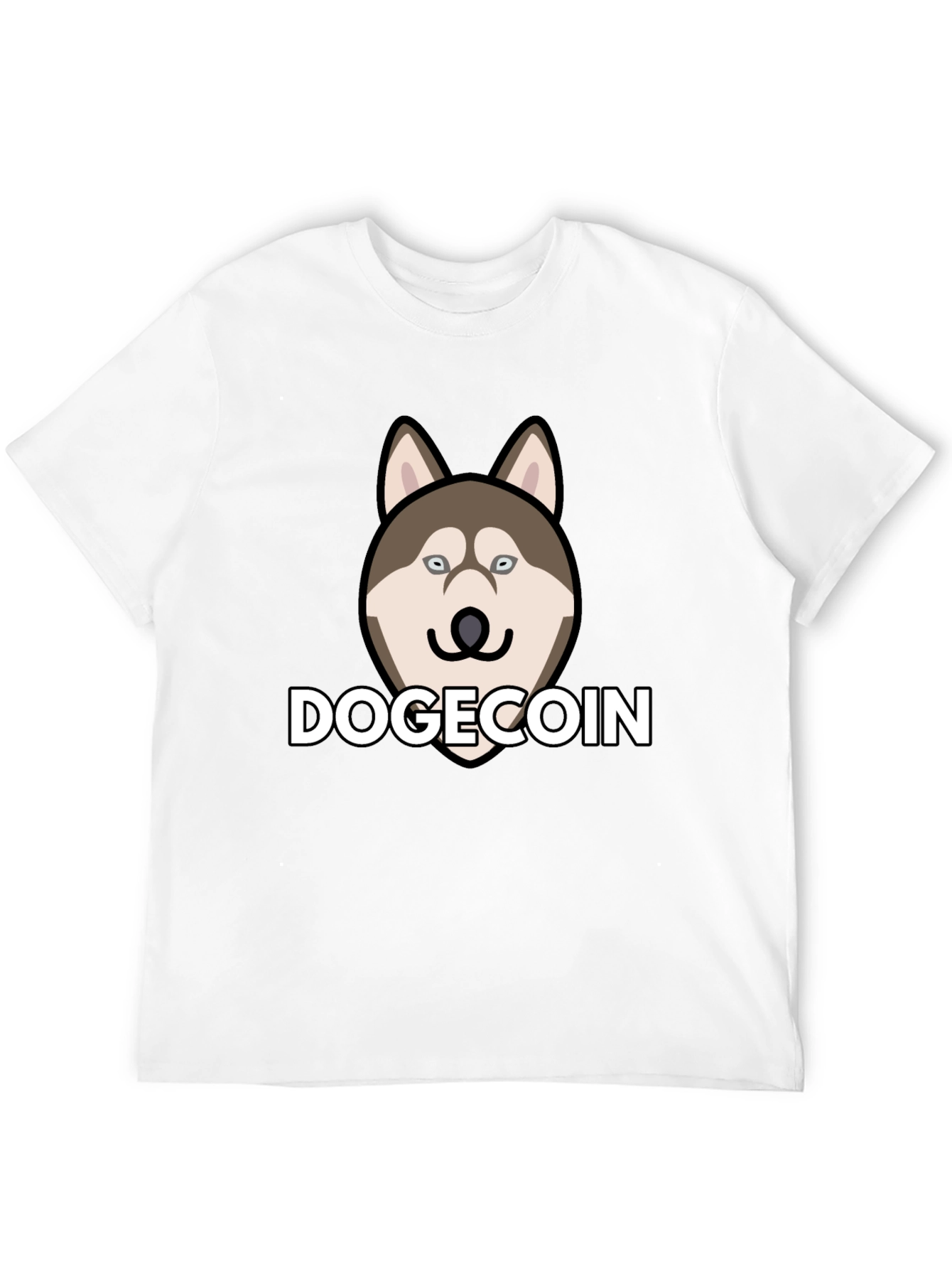 Dogecoin Husky Black T-Shirt - Crypto Fashion