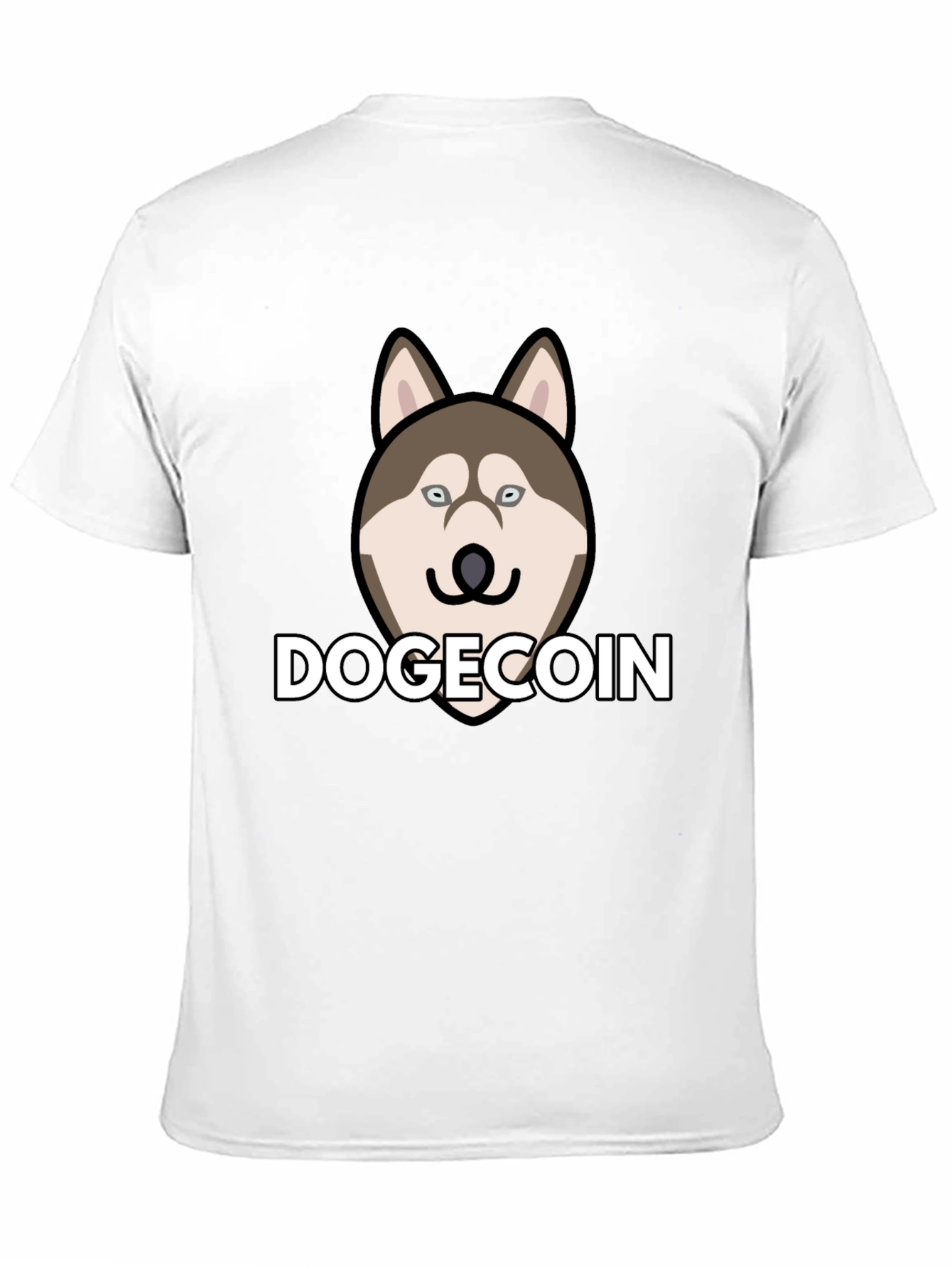 Dogecoin Husky Black T-Shirt - Crypto Fashion