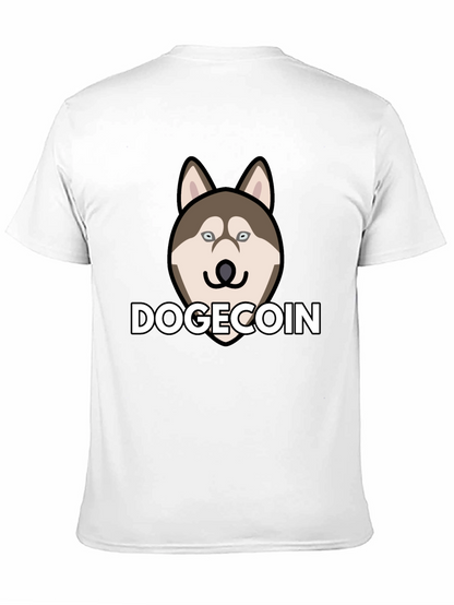 Dogecoin Husky Black T-Shirt - Crypto Fashion