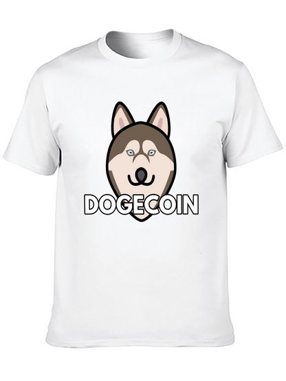 Dogecoin Husky Black T-Shirt - Crypto Fashion
