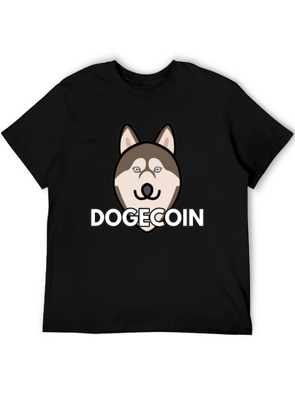 Dogecoin Husky Black T-Shirt - Crypto Fashion