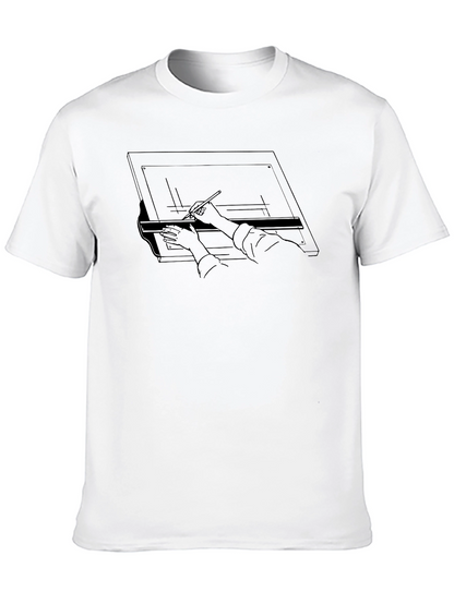 Architect Drafting Table Graphic T-Shirt