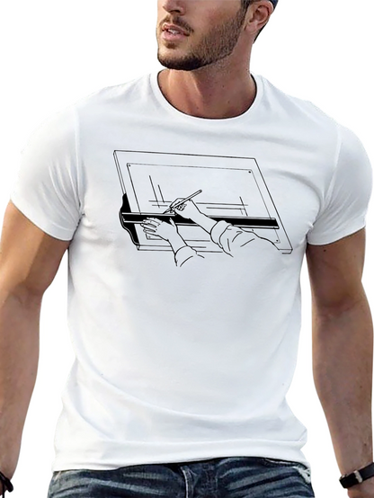 Architect Drafting Table Graphic T-Shirt