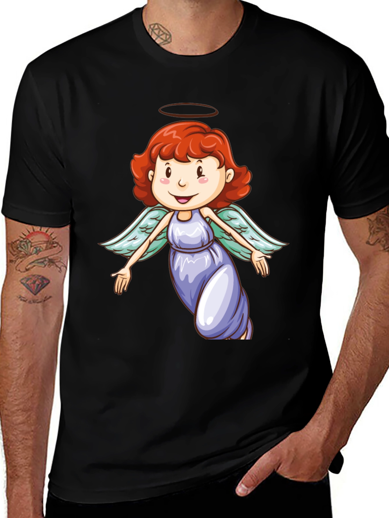 Angel Graphic Black T-Shirt