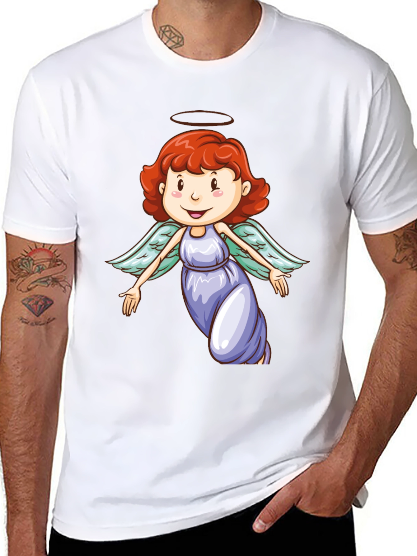 Angel Graphic Black T-Shirt