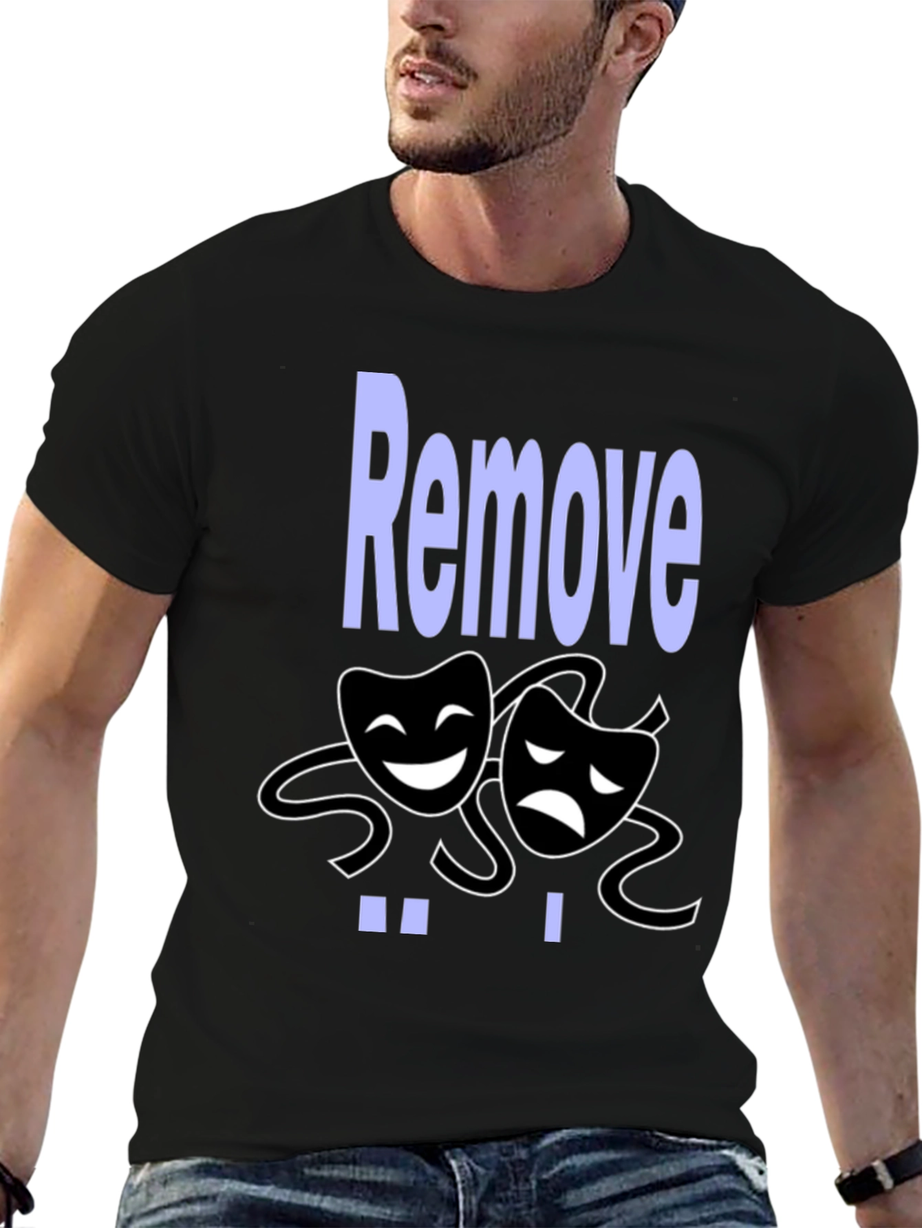 Comedy Tragedy Graphic Tee - Remove Drama Black T-Shirt