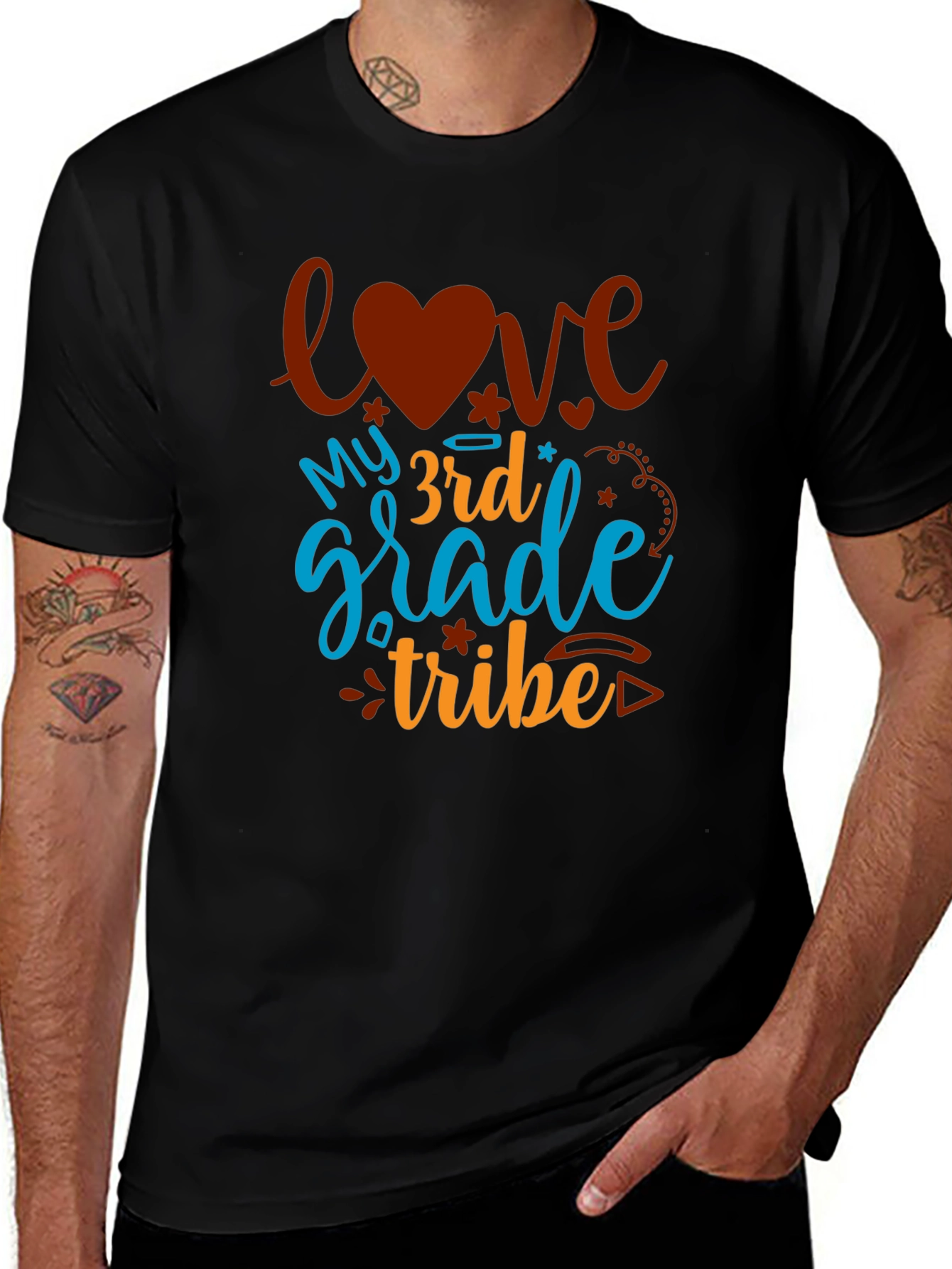 Love My 3rd Grade Tribe Black Tee