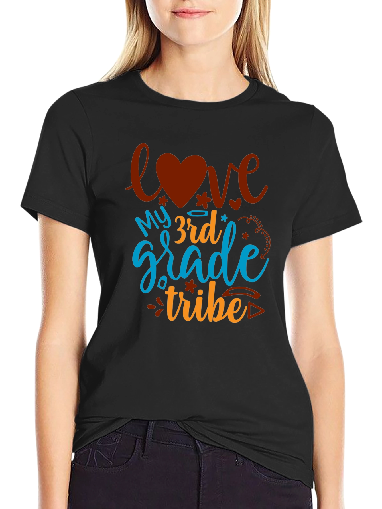 Love My 3rd Grade Tribe Black Tee