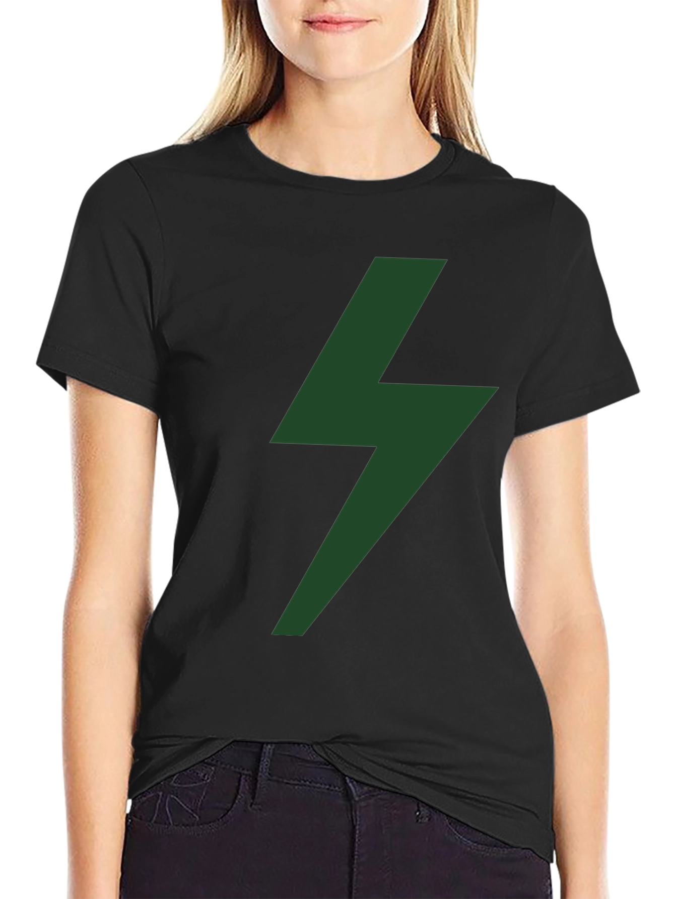 Lightning Bolt Graphic Tee - Black