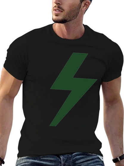 Lightning Bolt Graphic Tee - Black