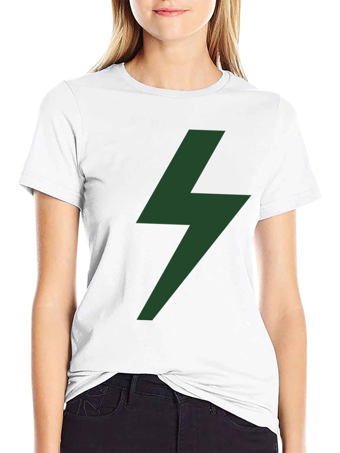 Lightning Bolt Graphic Tee - Black