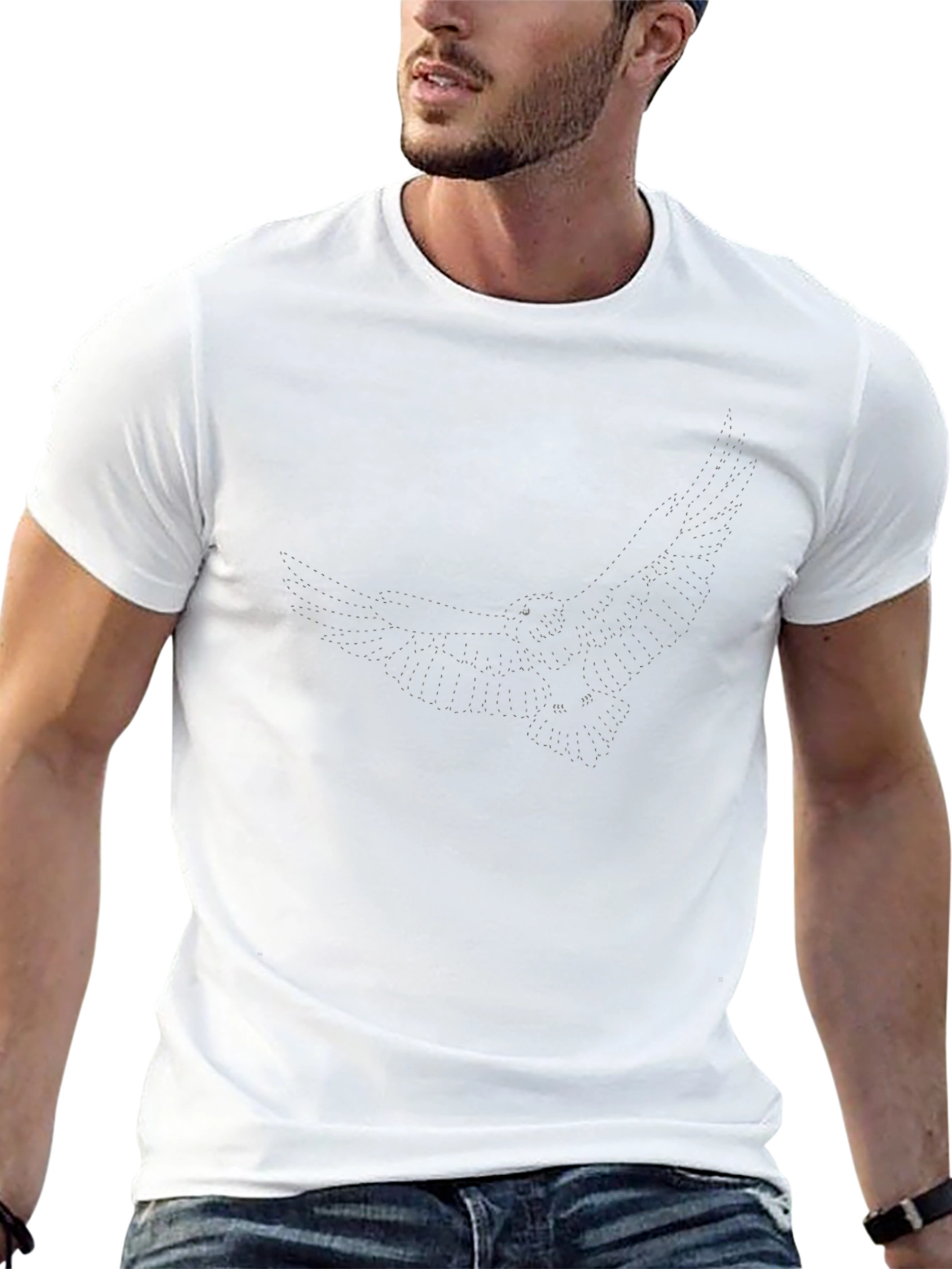 Mens Black Eagle Graphic Tee