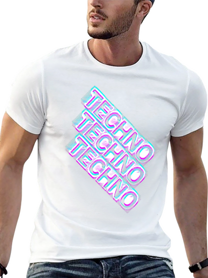 Retro Techno Glitch T-Shirt - Rave Party Tee