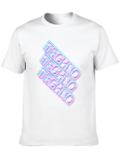 Retro Techno Glitch T-Shirt - Rave Party Tee