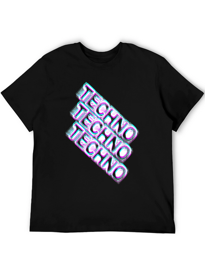 Retro Techno Glitch T-Shirt - Rave Party Tee