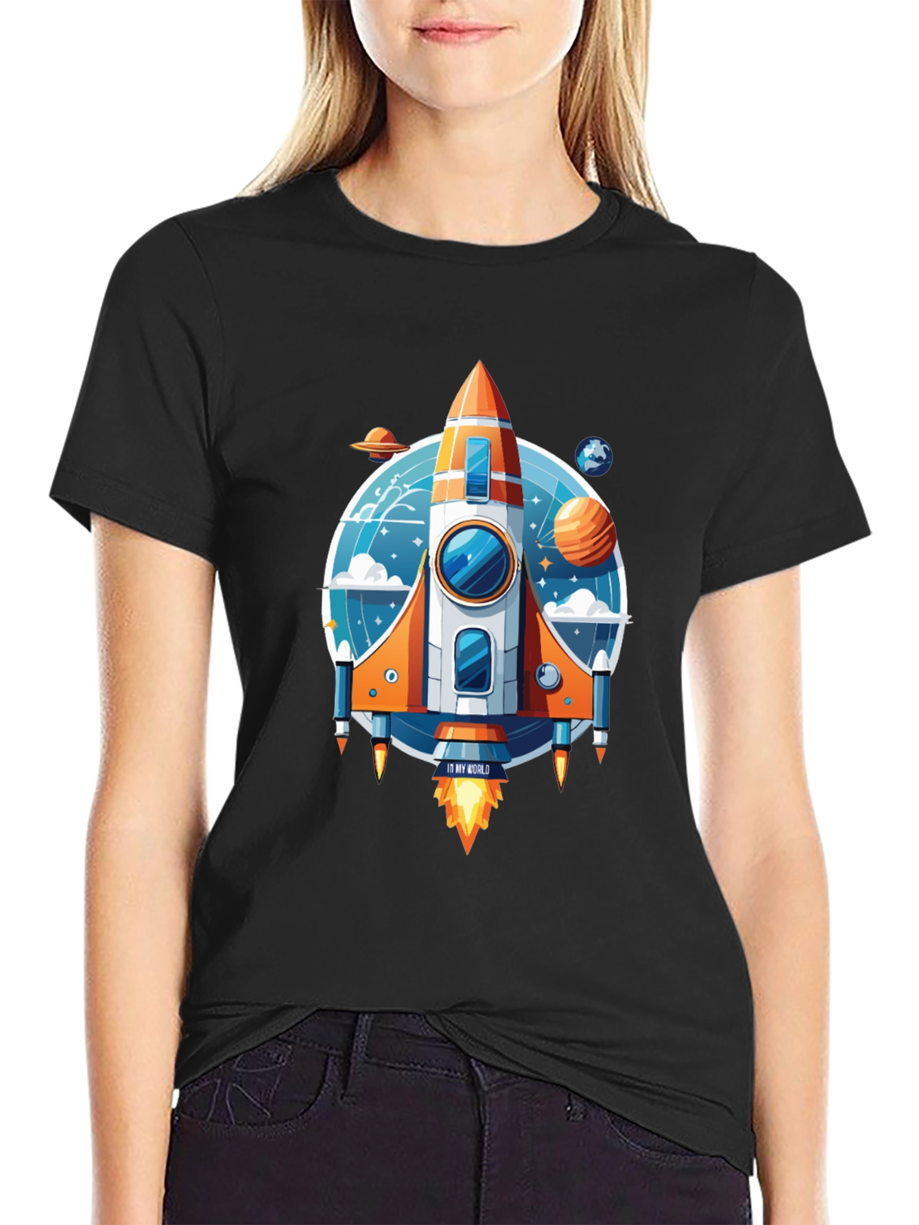 Rocket Ship Graphic T-Shirt