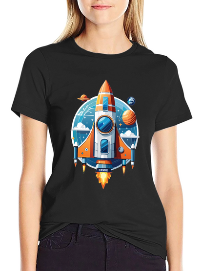 Rocket Ship Graphic T-Shirt