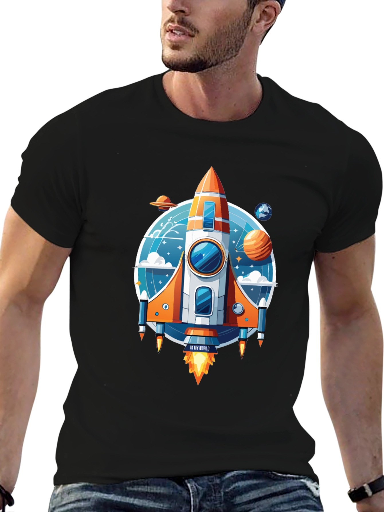 Rocket Ship Graphic T-Shirt