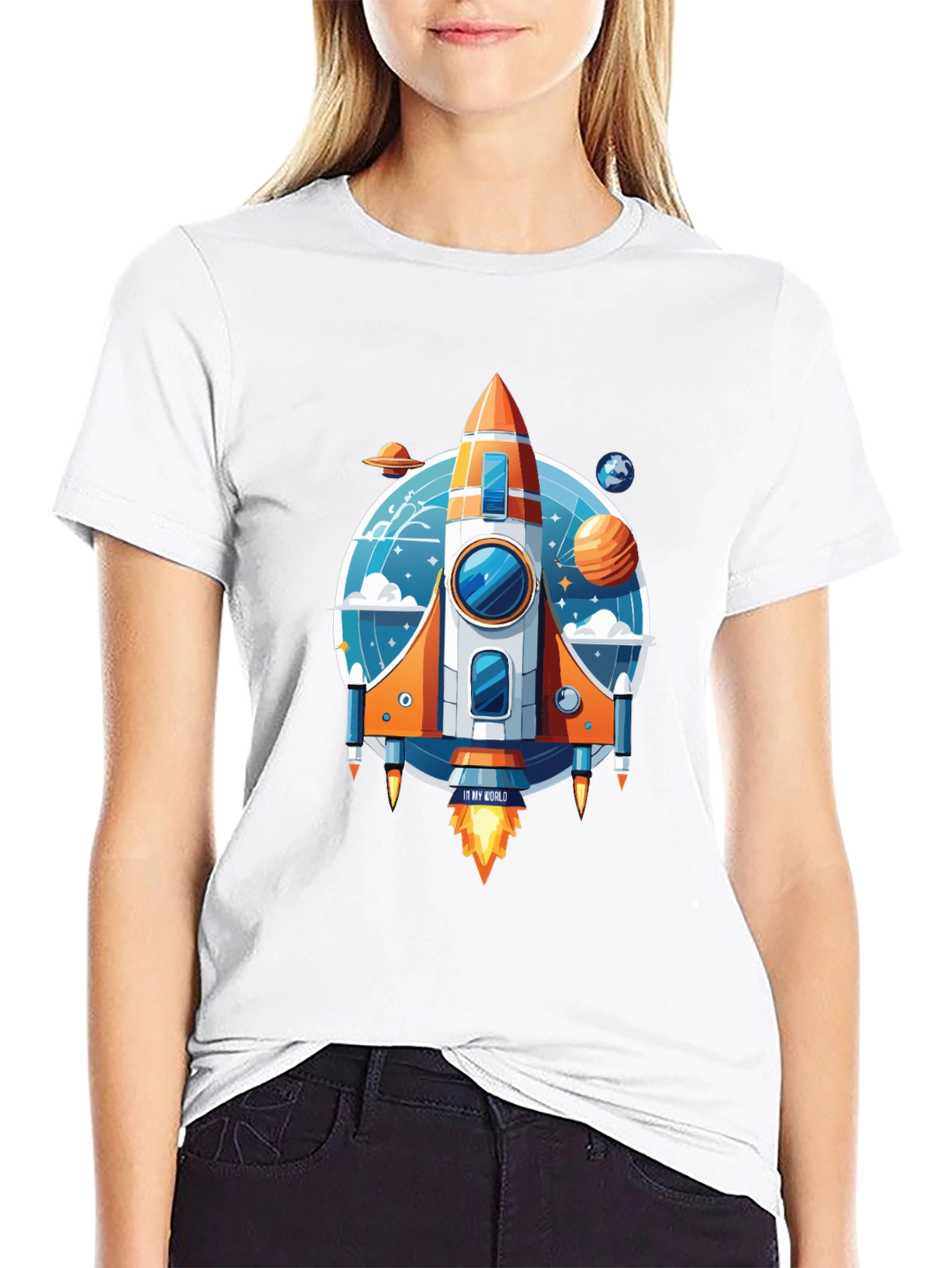 Rocket Ship Graphic T-Shirt