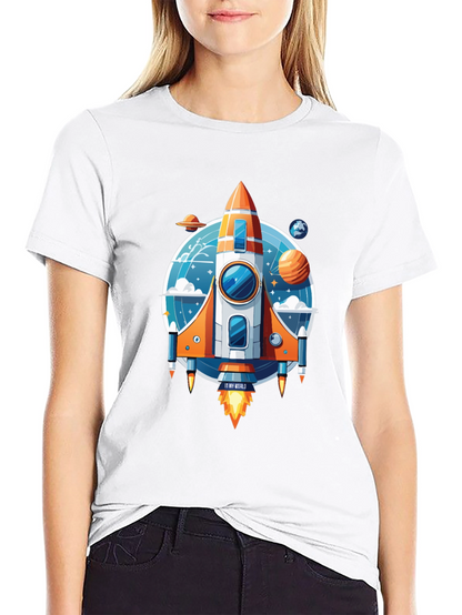 Rocket Ship Graphic T-Shirt