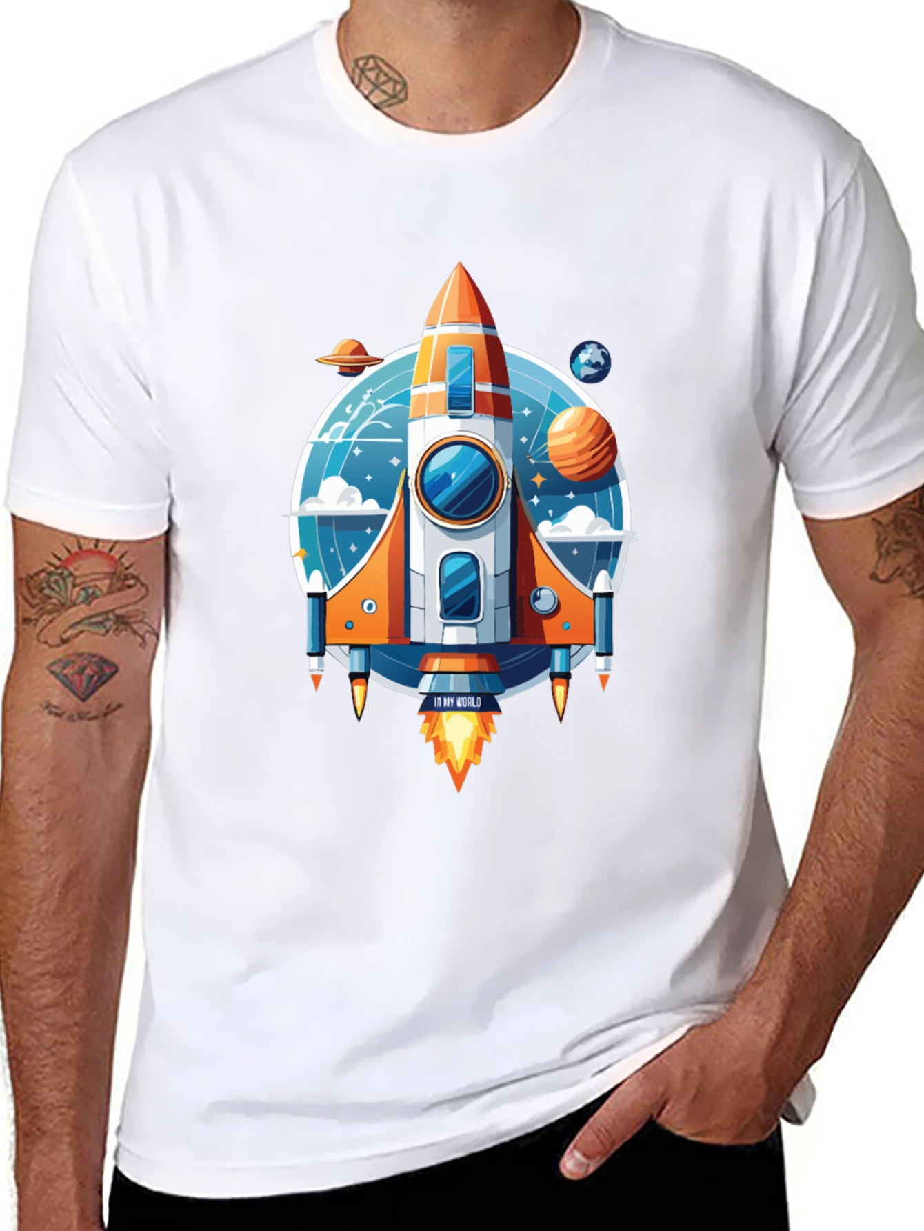 Rocket Ship Graphic T-Shirt
