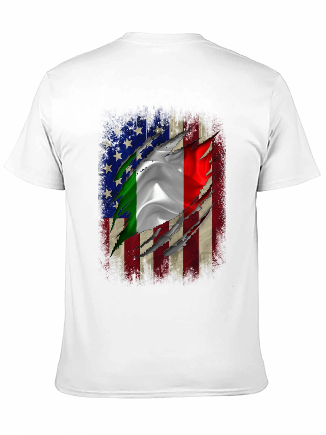 Italian American Flag Graphic T-Shirt