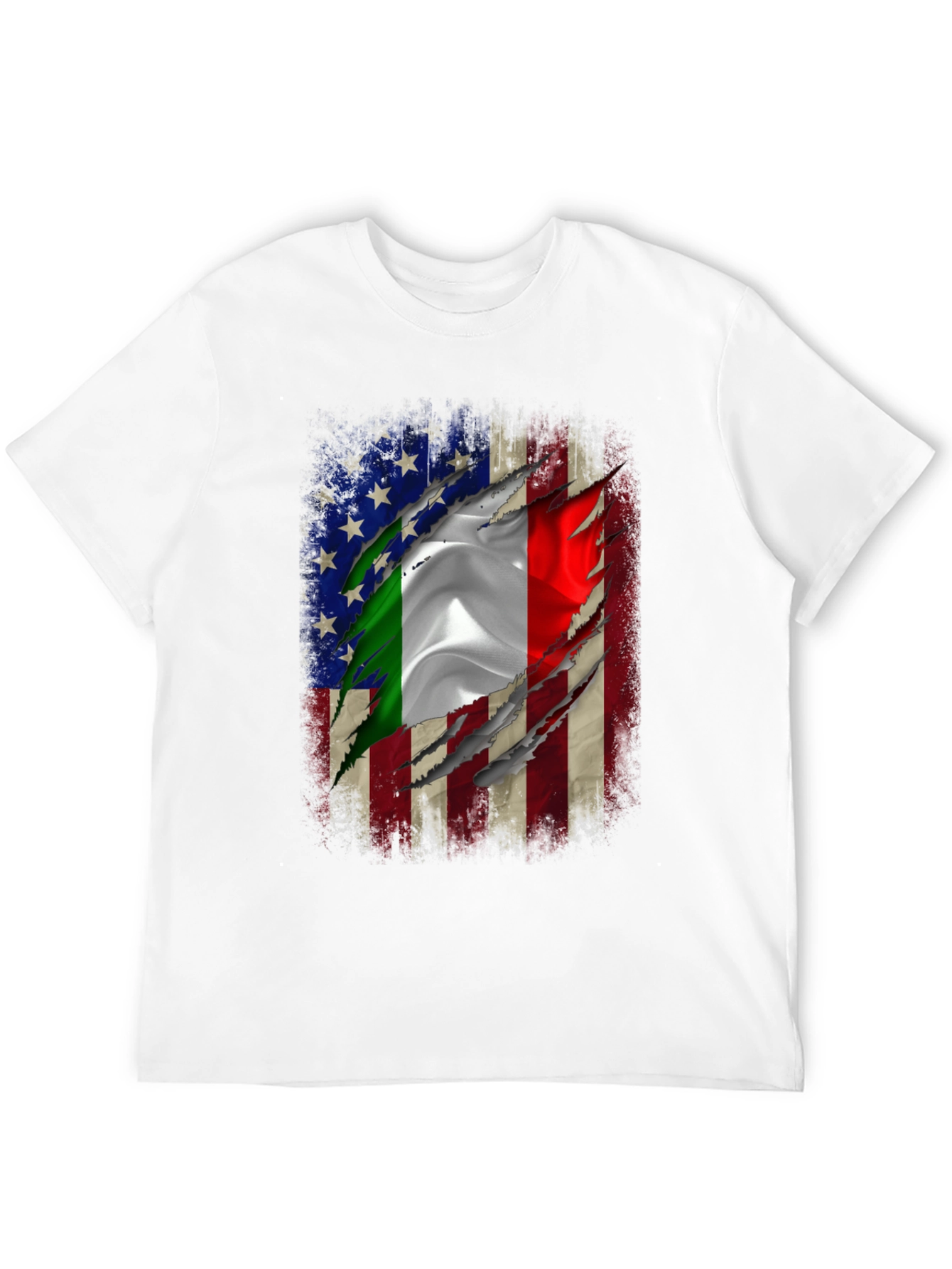 Italian American Flag Graphic T-Shirt
