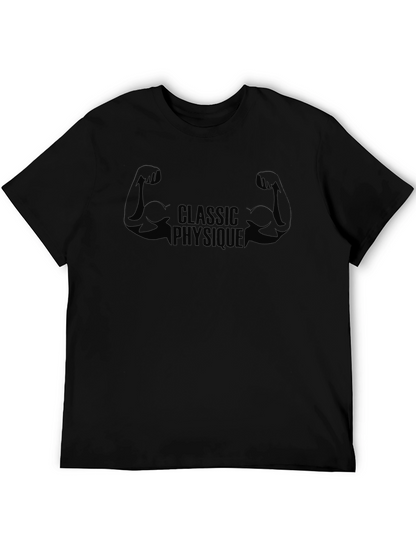 Classic Physique Black Tee | Gym Muscle Shirt