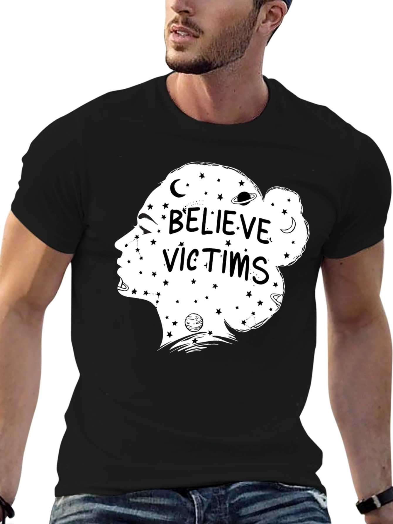Believe Victims Graphic Tee - Unisex Black T-Shirt