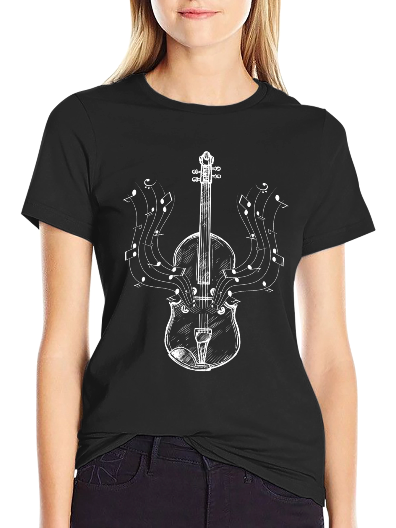 Musical Violin Graphic T-Shirt