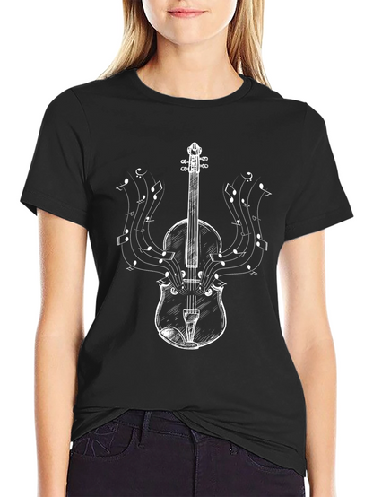 Musical Violin Graphic T-Shirt