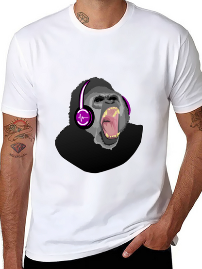 Gorilla DJ Graphic T-Shirt - Mens Black Tee