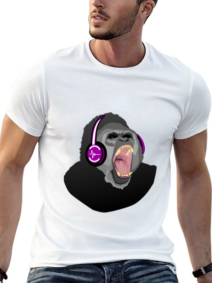 Gorilla DJ Graphic T-Shirt - Mens Black Tee