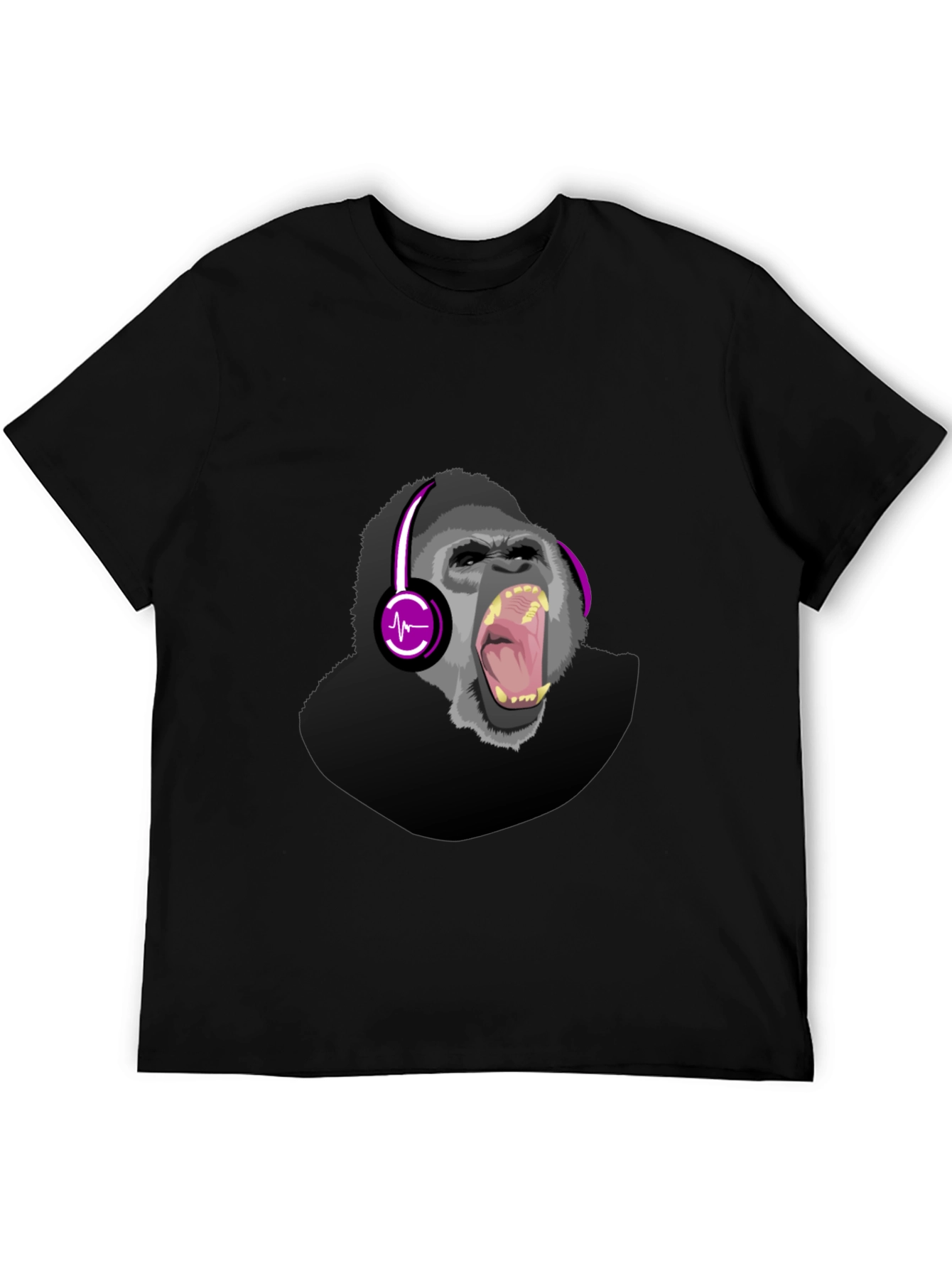 Gorilla DJ Graphic T-Shirt - Mens Black Tee