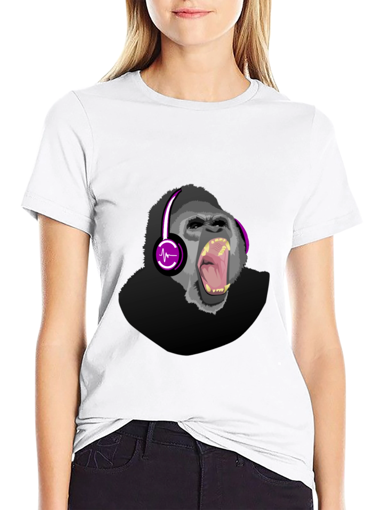 Gorilla DJ Graphic T-Shirt - Mens Black Tee