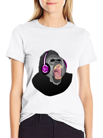 Gorilla DJ Graphic T-Shirt - Mens Black Tee