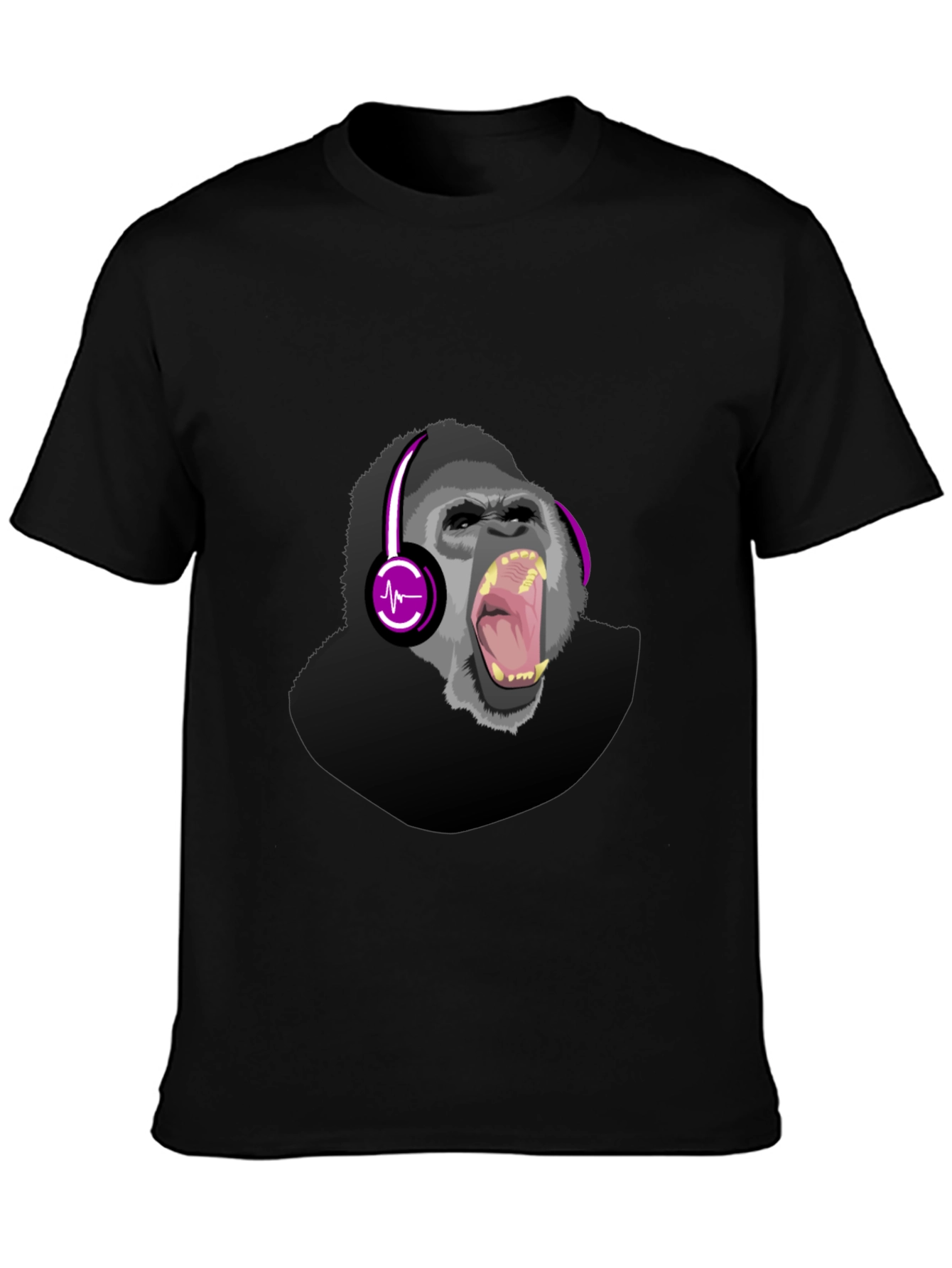 Gorilla DJ Graphic T-Shirt - Mens Black Tee