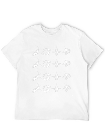Space Exploration Graphic T-Shirt - Black