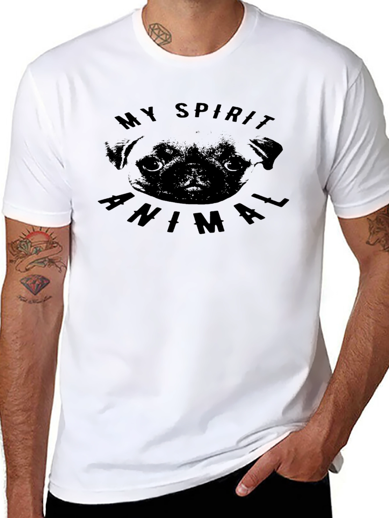 My Spirit Animal Pug Graphic Tee