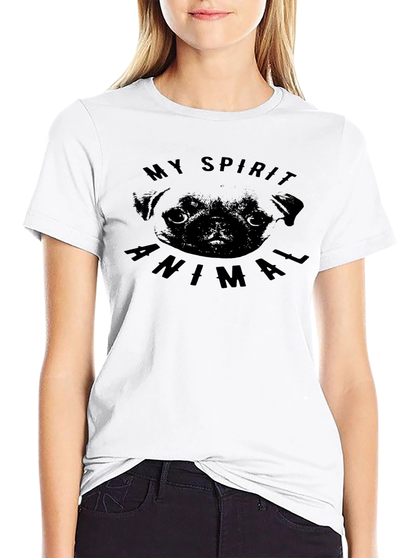 My Spirit Animal Pug Graphic Tee