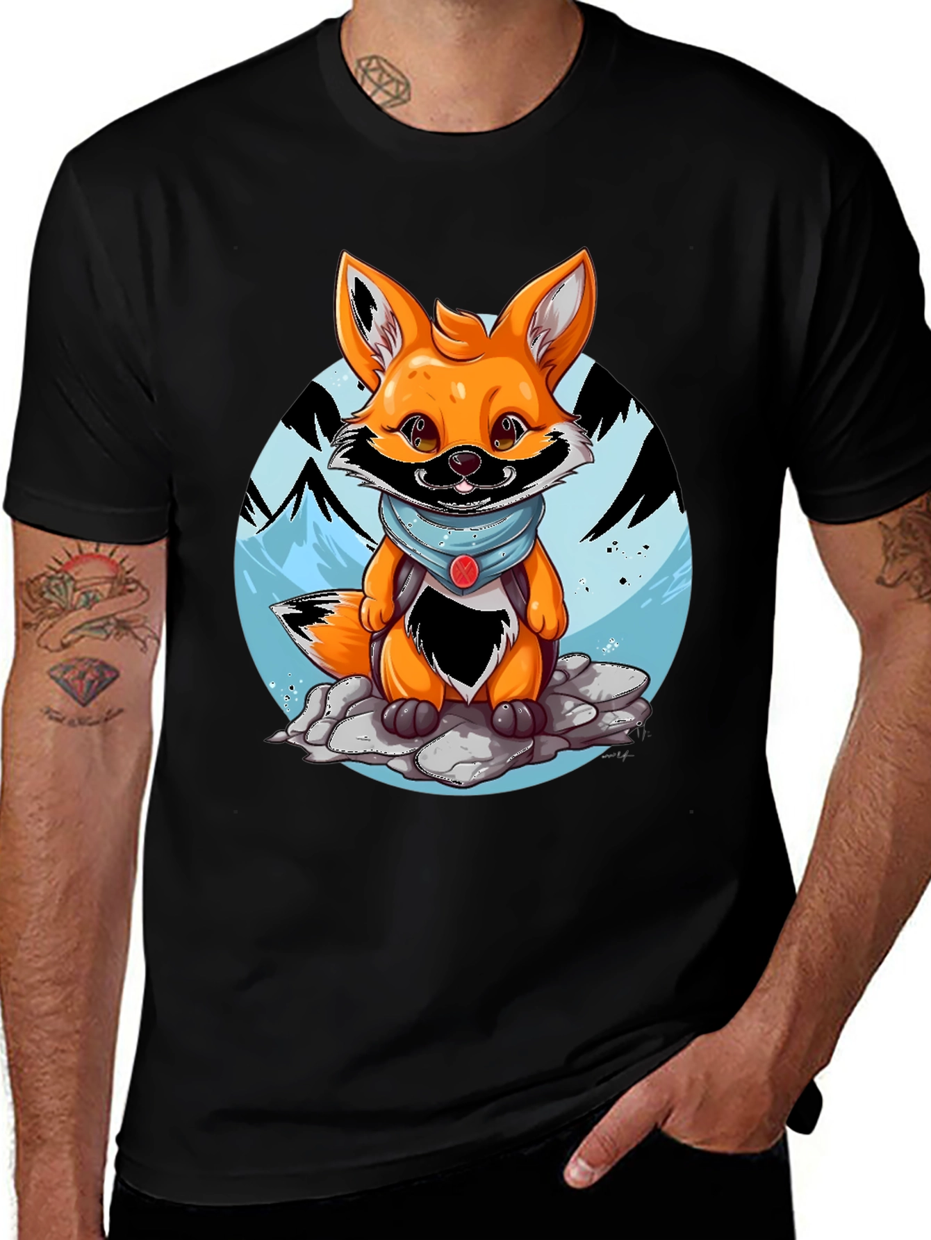Cartoon Fox Graphic Tee - Adventure Ready!