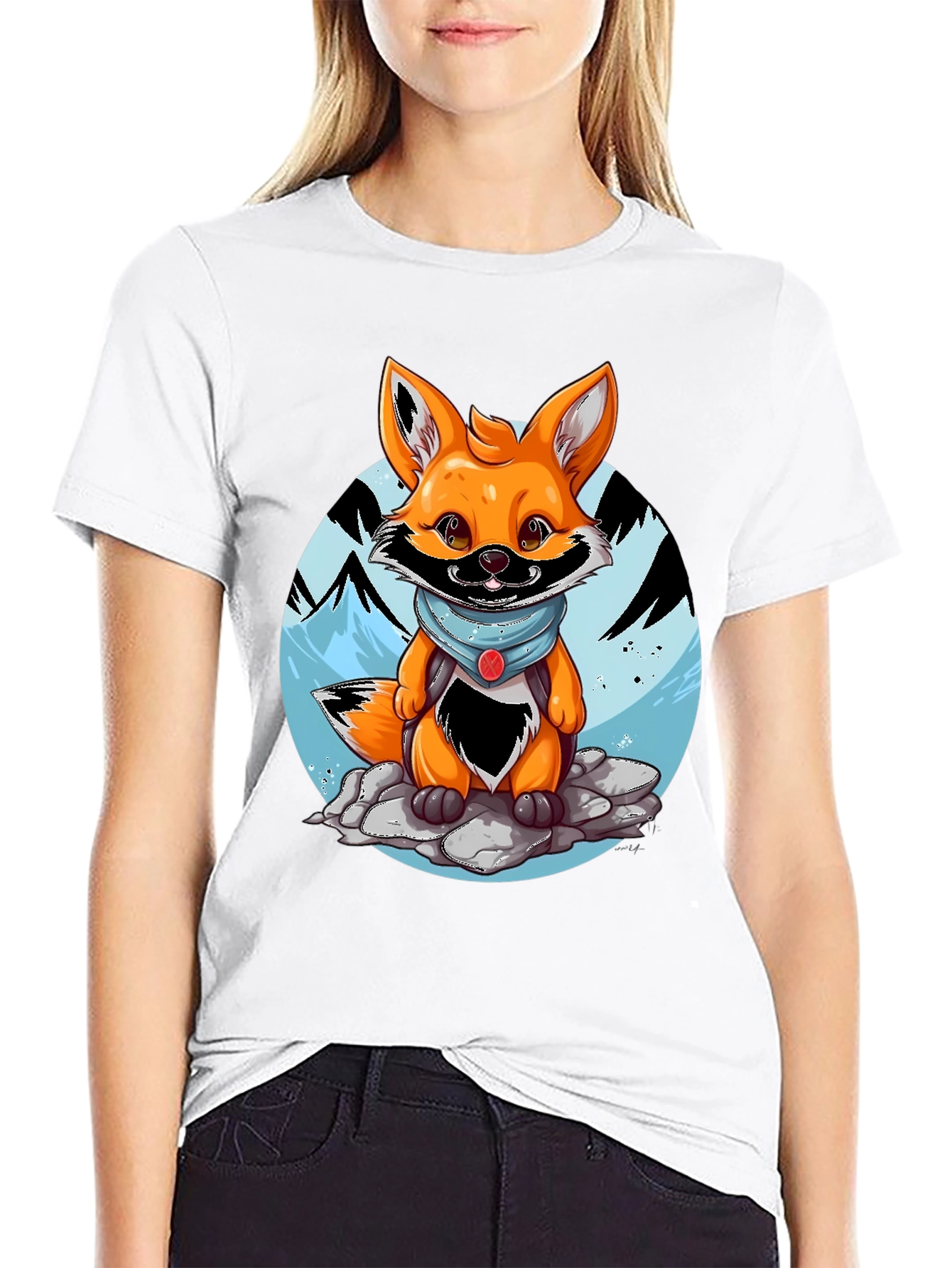 Cartoon Fox Graphic Tee - Adventure Ready!