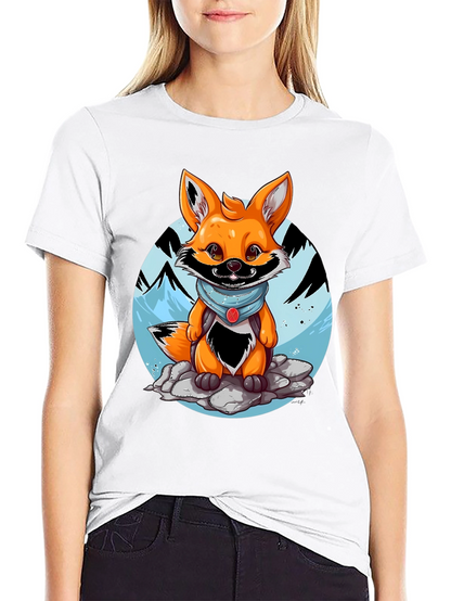 Cartoon Fox Graphic Tee - Adventure Ready!