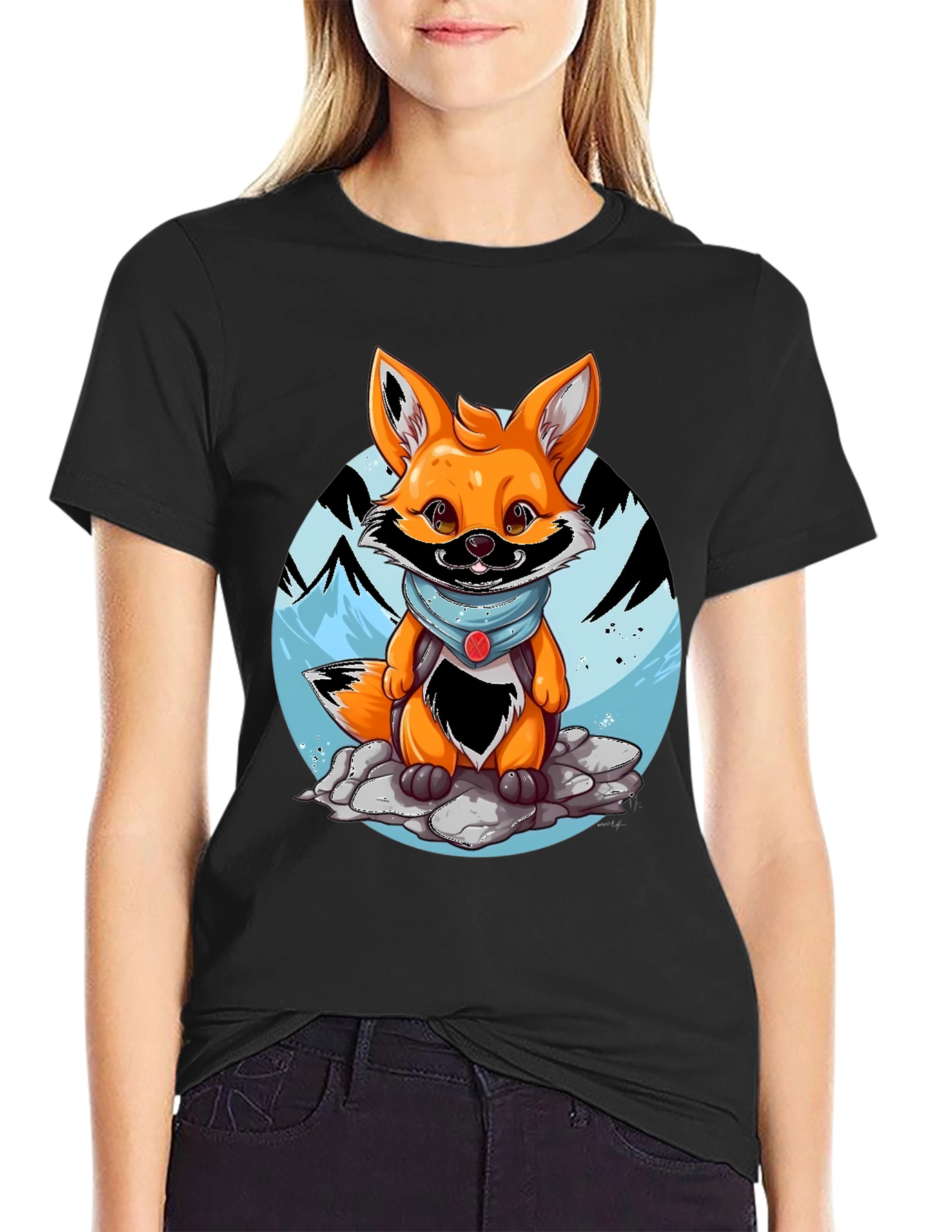 Cartoon Fox Graphic Tee - Adventure Ready!