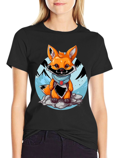 Cartoon Fox Graphic Tee - Adventure Ready!