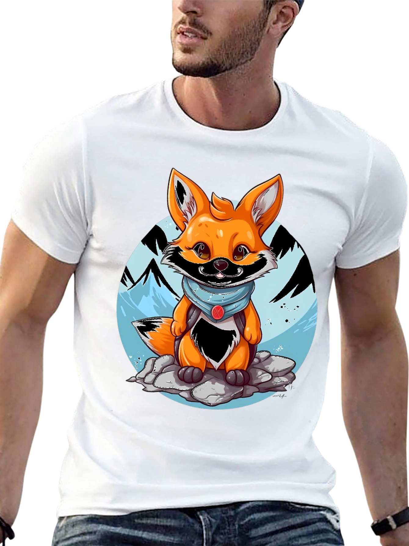 Cartoon Fox Graphic Tee - Adventure Ready!