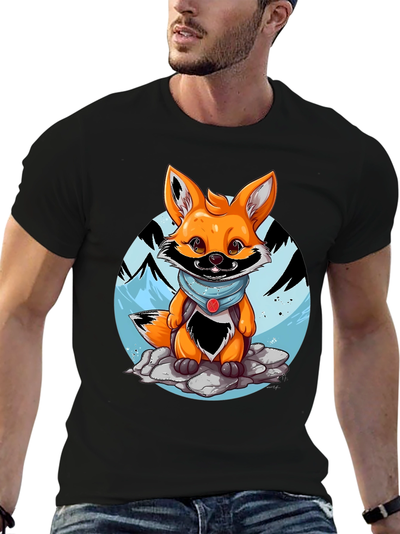 Cartoon Fox Graphic Tee - Adventure Ready!