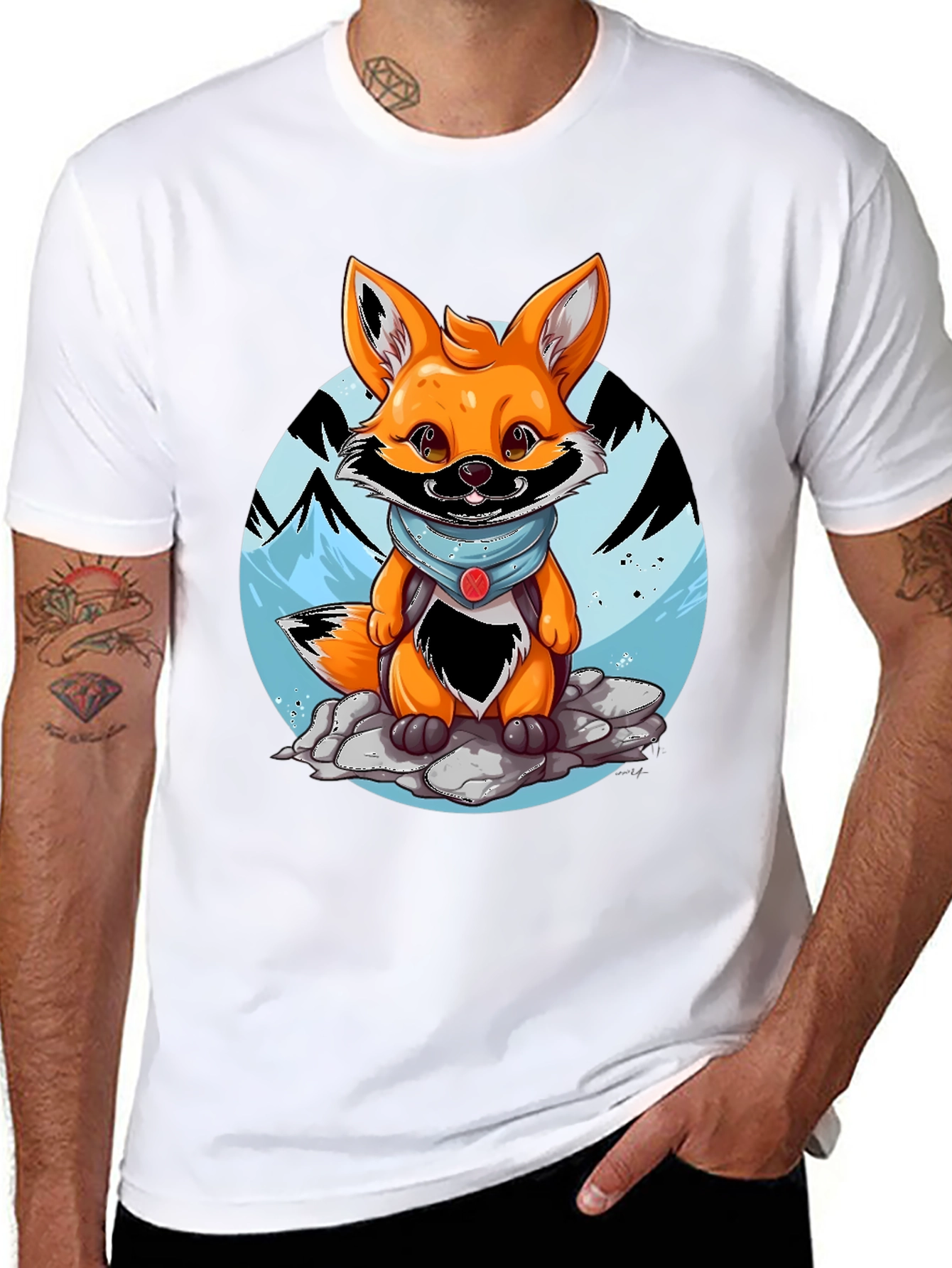 Cartoon Fox Graphic Tee - Adventure Ready!