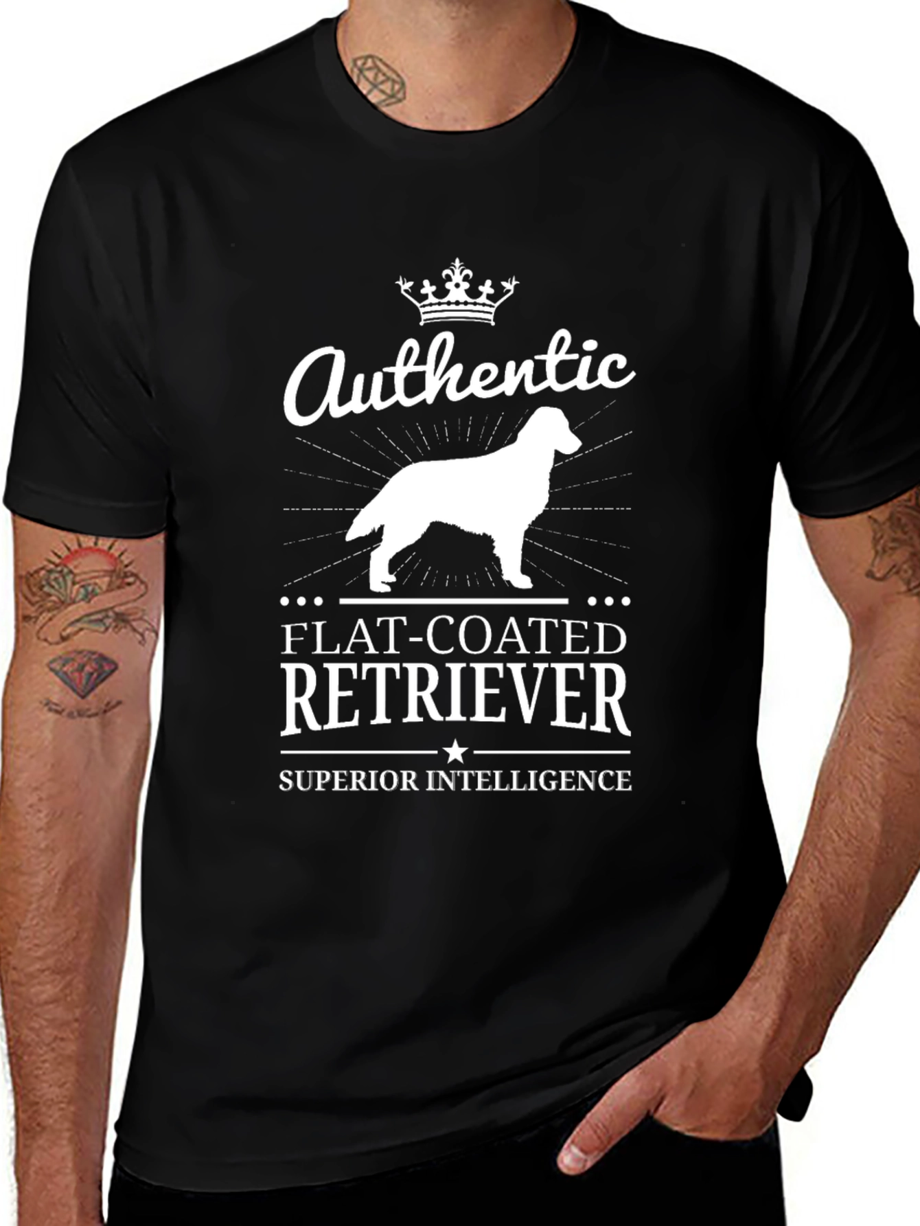 Authentic Flat-Coated Retriever Superior Intelligence T-Shirt